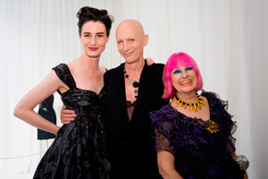 Richard O'Brian, Zandra Rhodes and Erin O'Connor