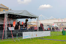 Stage and Sound system outside Excel Centre