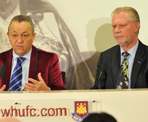 David Gold and David Sullivan at press conference